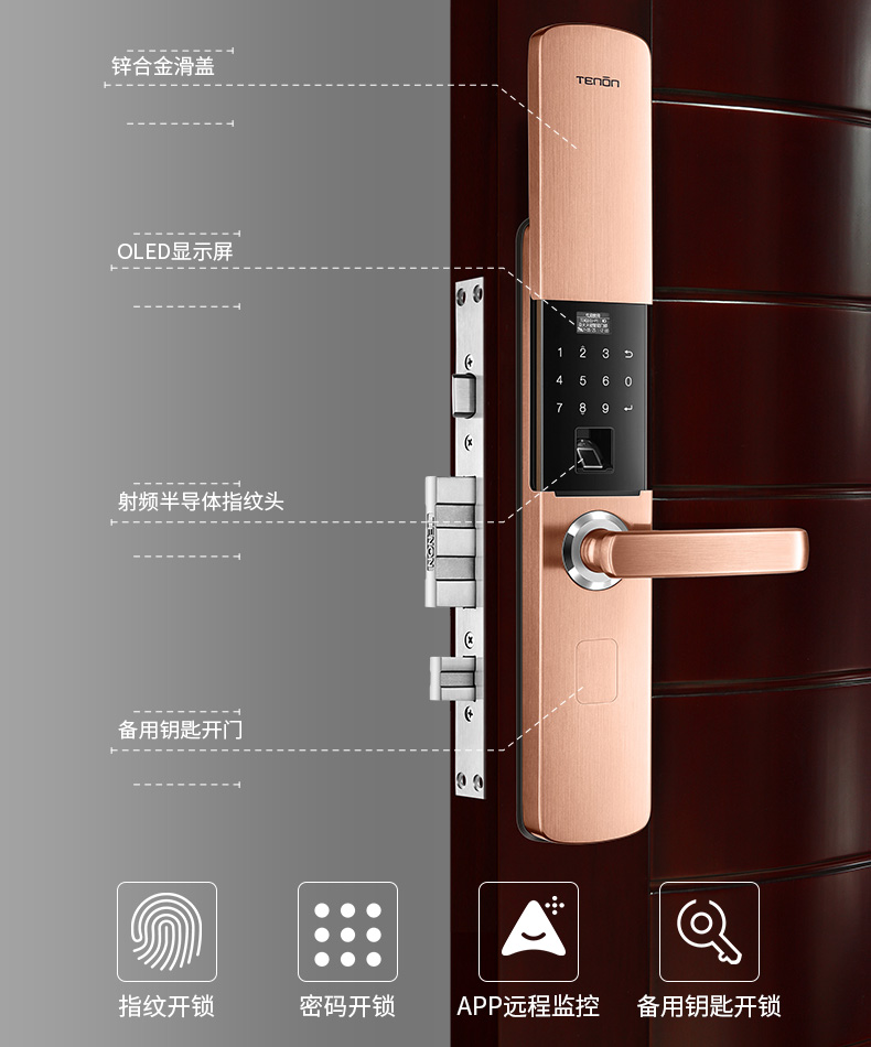 亚太天能指纹锁结构图 亚太天能指纹锁结构图