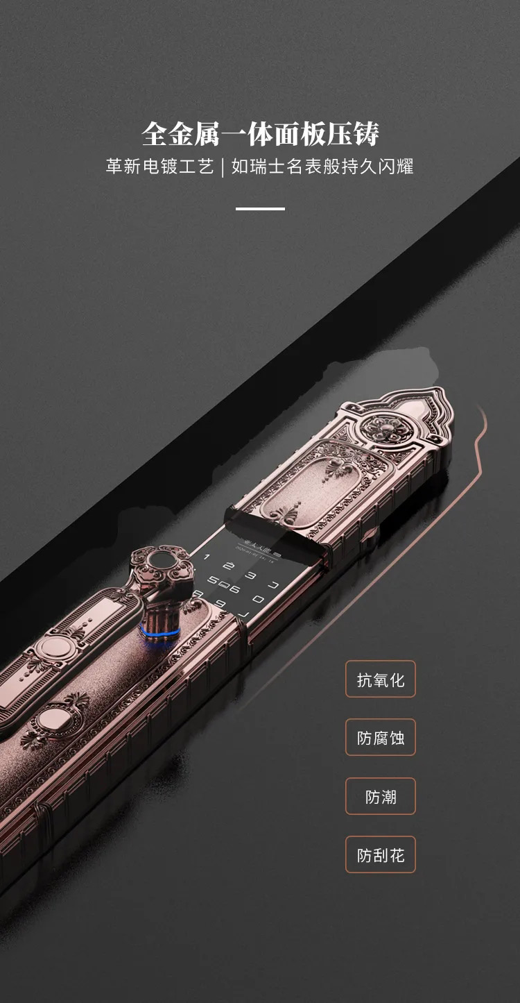 F8古典指纹锁通过一体压铸成型 F8古典指纹锁通过一体压铸成型