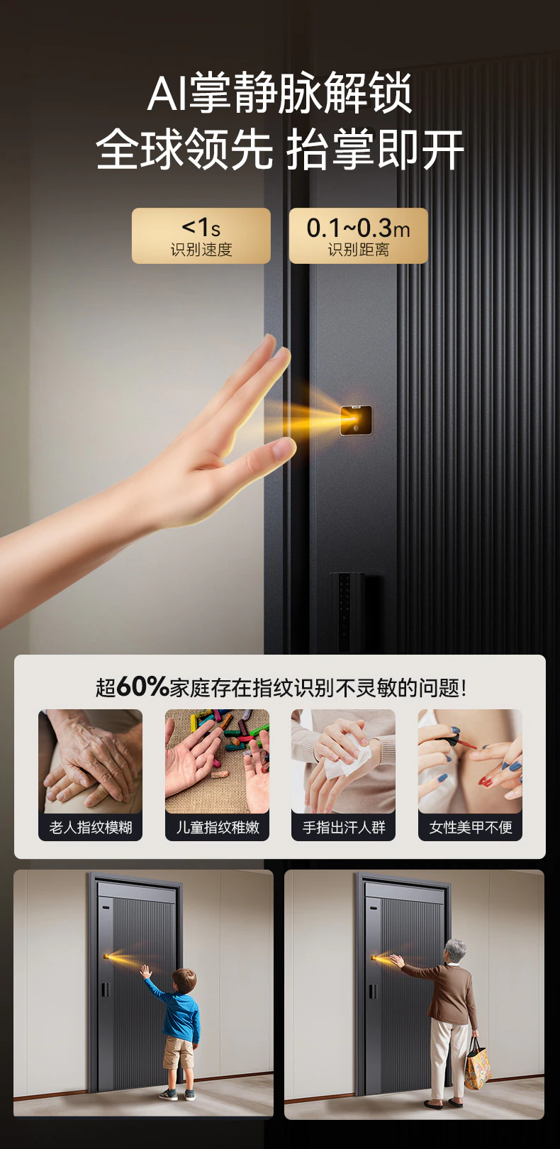 天能智能门M8青春版︱Ai双摄监控 精雕铸铝