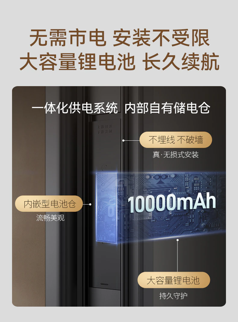 天能智能门M3pro | 内外可视 安全守护